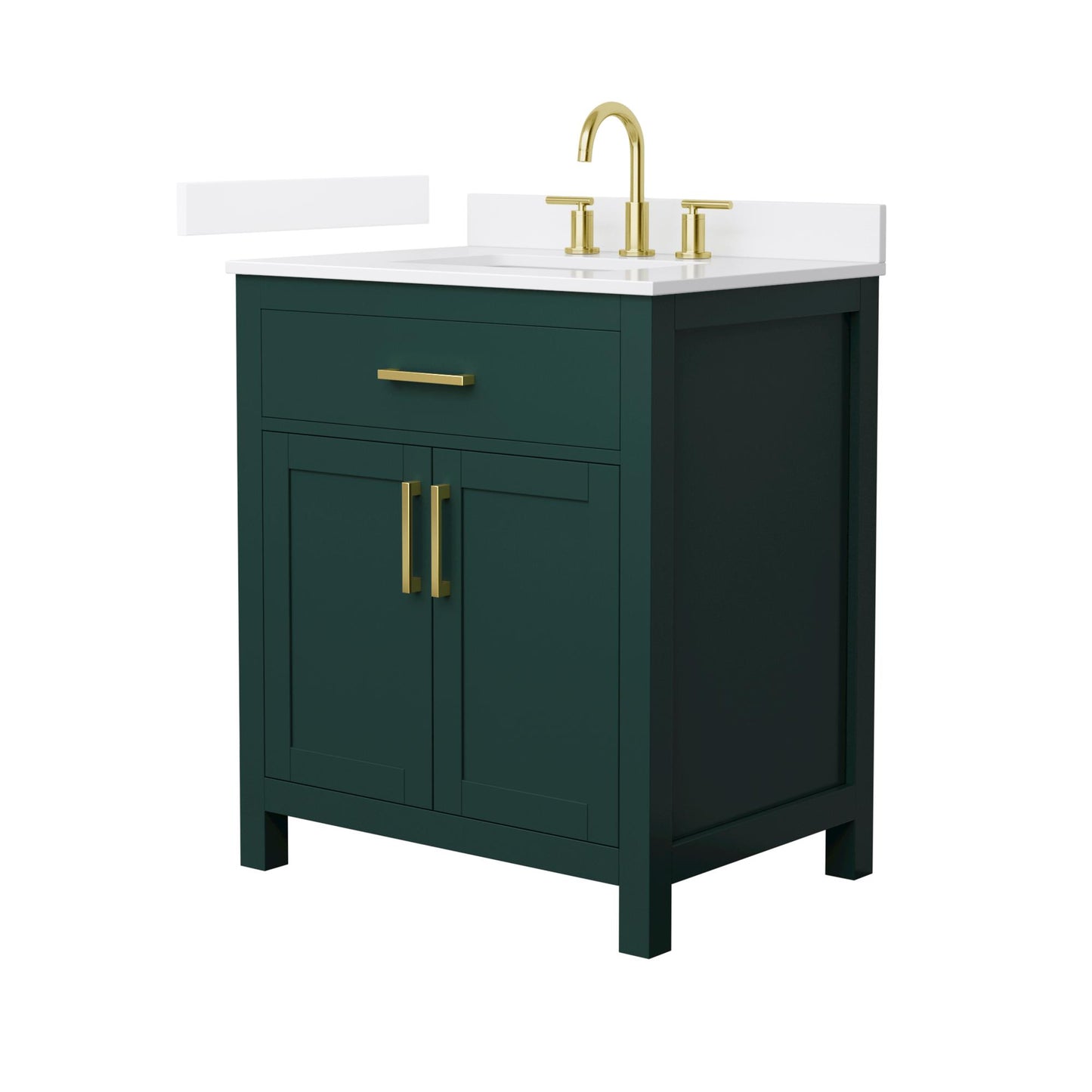 Beckett Bathroom Vanity with Countertop 30 inch Single Sink 3-hole Faucet Setup