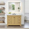 Custom image for Honey Oak with Matte Black Trim / Carrara Cultured Marble / No Mirror