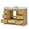 Custom image for Honey Oak with Polished Chrome Trim / Carrara Cultured Marble / No Mirror