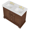 Custom image for Dark Walnut with Brushed Gold Trim / Giotto Quartz / No Mirror