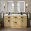 Custom image for Rift Oak with Matte Black Trim / Carrara Cultured Marble / No Mirror