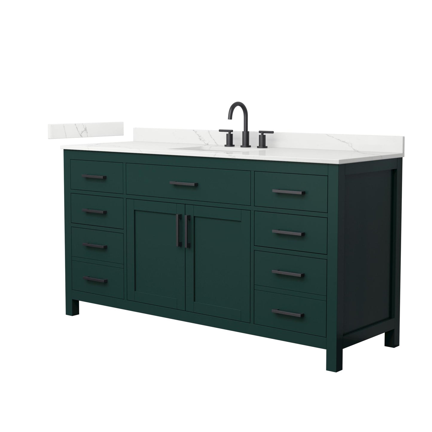 Beckett Bathroom Vanity with Countertop 66 inch Single Sink 3-hole Faucet Setup