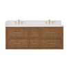 Custom image for Toasted Walnut with Satin Bronze Trim / White Quartz / No Mirror