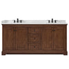 Custom image for Dark Walnut with Matte Black Trim / Carrara Cultured Marble / No Mirror