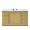 Custom image for Honey Oak with Matte Black Trim / Carrara Cultured Marble / No Mirror