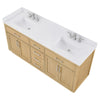 Custom image for Rift Oak with Brushed Nickel Trim / White Cultured Marble / No Mirror