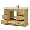 Custom image for Honey Oak with Matte Black Trim / Giotto Quartz / No Mirror