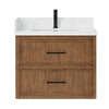 Custom image for Toasted Walnut with Matte Black Trim / White Quartz / No Mirror