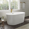 Custom image for White with Polished Chrome Trim and Brushed Gold Faucet