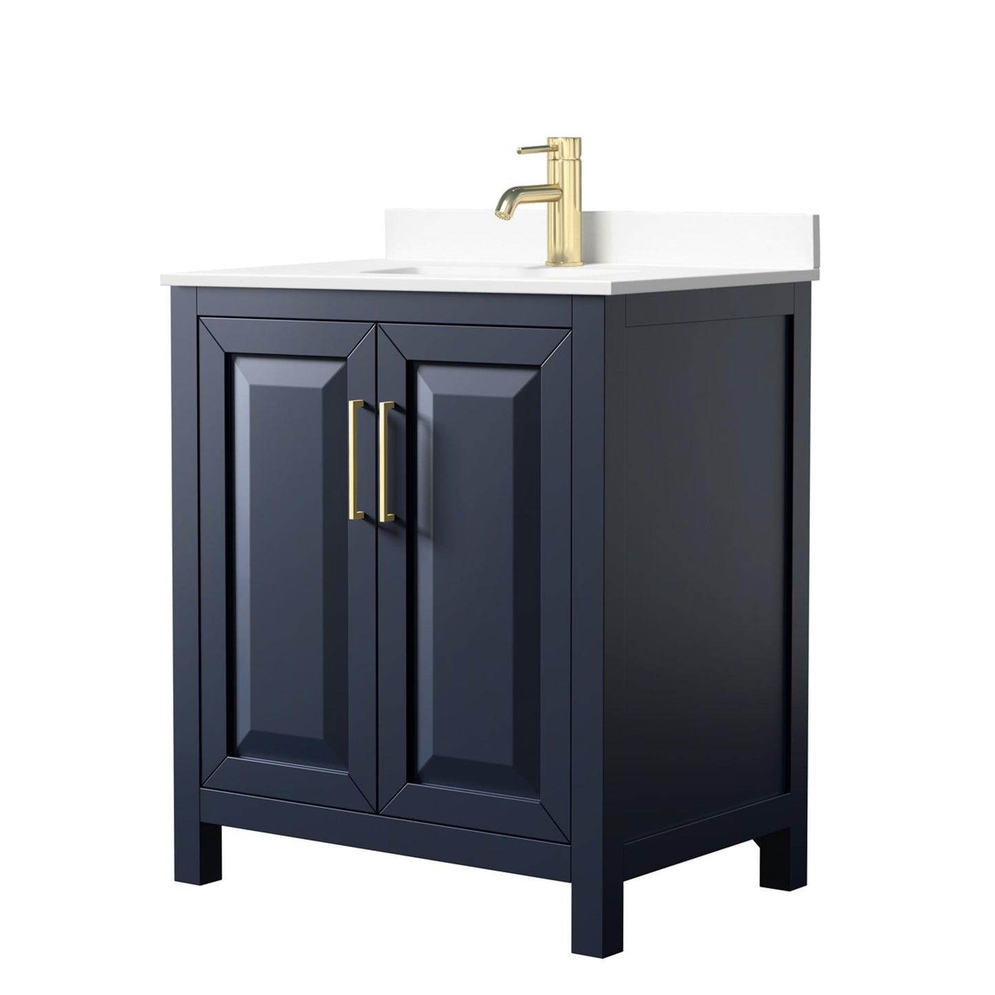 Daria Bathroom Vanity with Countertop 30 inch Single Sink Single hole Faucet Setup