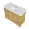 Custom image for Honey Oak with Brushed Gold Trim / Giotto Quartz / No Mirror