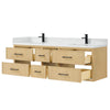 Custom image for Scandinavian Oak with Matte Black Trim / Giotto Quartz / No Mirror