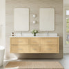 Custom image for Scandinavian Oak with Brushed Nickel Trim / Giotto Quartz / No Mirror
