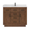 Custom image for Dark Oak with Matte Black Trim / Carrara Cultured Marble / No Mirror