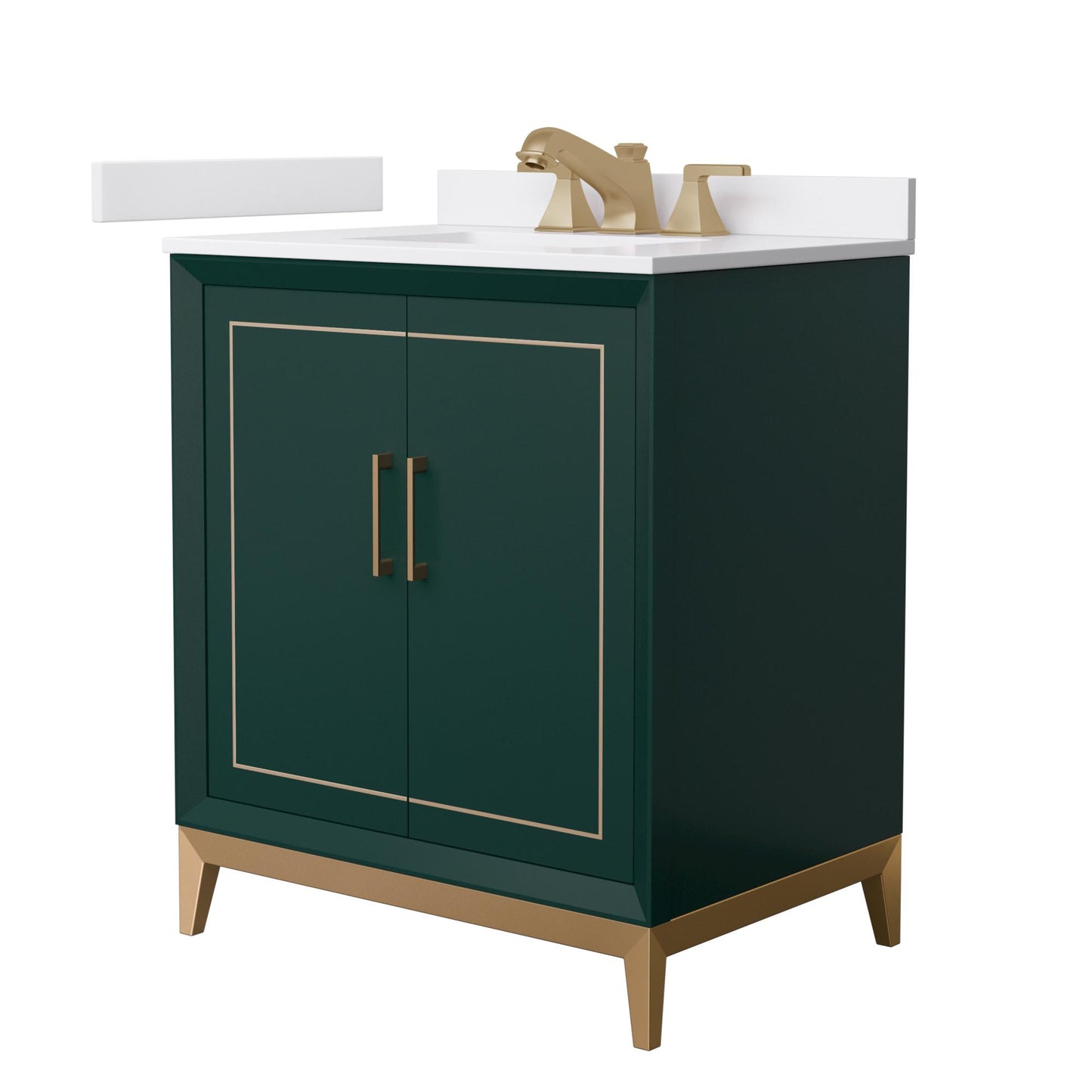 Marlena Bathroom Vanity with Countertop 30 inch Single Sink 3-hole Faucet Setup