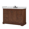 Custom image for Dark Walnut with Matte Black Trim / Carrara Cultured Marble / No Mirror