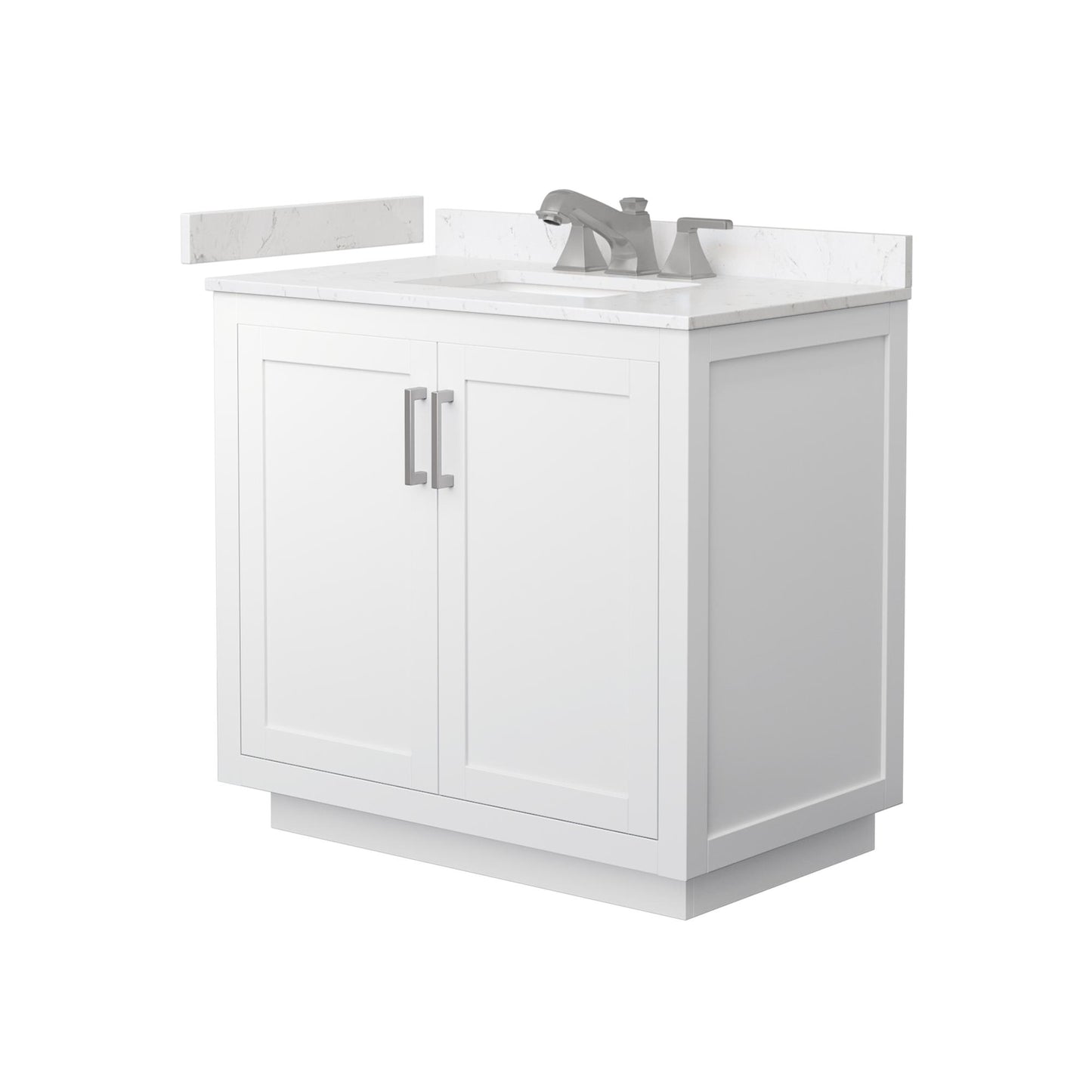 Miranda Bathroom Vanity with Countertop 36 inch Single Sink 3-hole Faucet Setup