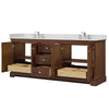 Custom image for Dark Walnut with Polished Chrome Trim / Carrara Cultured Marble / No Mirror