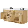 Custom image for Rift Oak with Matte Black Trim / White Cultured Marble / No Mirror