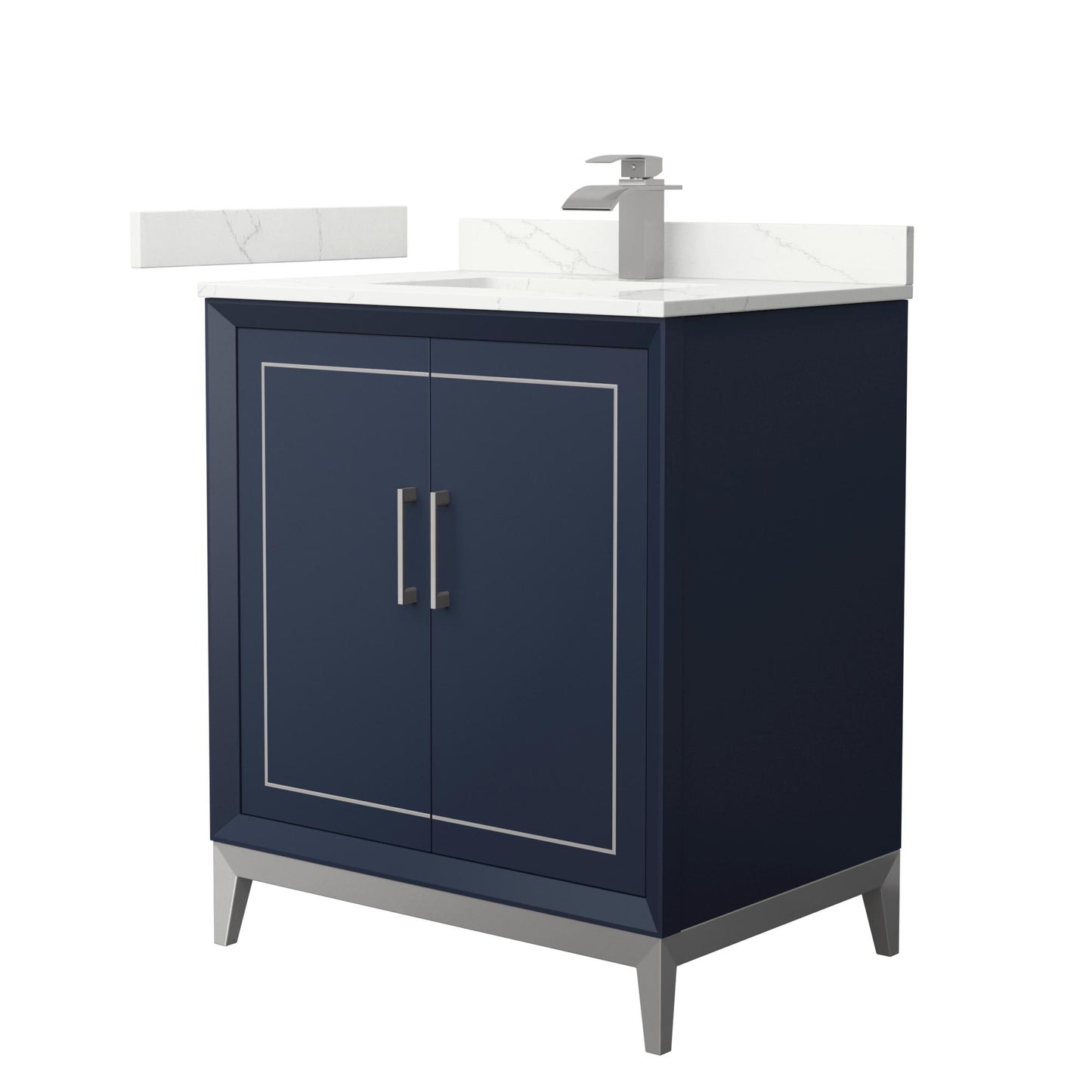Marlena Bathroom Vanity with Countertop 30 inch Single Sink Single hole Faucet Setup