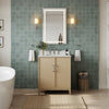 Custom image for White Oak with Brushed Nickel Trim / Carrara Cultured Marble / No Mirror