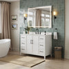 Custom image for White with Matte Black Trim / White Cultured Marble / No Mirror
