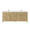 Custom image for Whitewashed Oak with Brushed Gold Trim / White Quartz / No Mirror