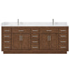 Custom image for Dark Oak with Brushed Nickel Trim / White Cultured Marble / No Mirror