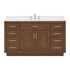 Custom image for Dark Oak with Brushed Nickel Trim / White Quartz / No Mirror