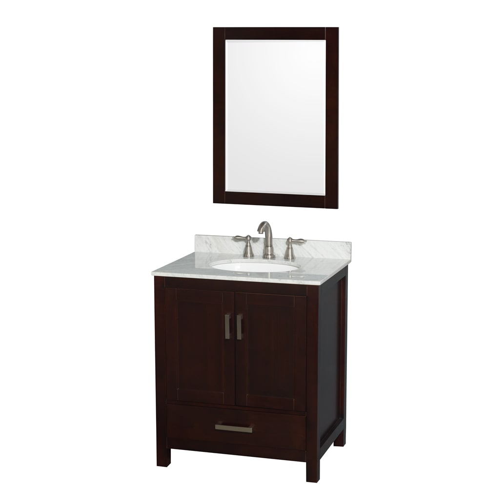 Sheffield Bathroom Vanity with Countertop 30 inch Single Sink 3-hole Faucet Setup