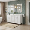 Custom image for White with Brushed Nickel Trim / White Cultured Marble / No Mirror