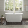 Custom image for White with Polished Chrome Trim and Brushed Gold Faucet
