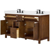 Custom image for Dark Walnut with Matte Black Trim / Giotto Quartz / No Mirror
