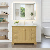 Custom image for Honey Oak with Brushed Gold Trim / Giotto Quartz / No Mirror