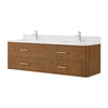 Custom image for Toasted Walnut with Brushed Nickel Trim / Giotto Quartz / No Mirror