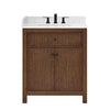 Custom image for Dark Walnut with Matte Black Trim / Carrara Cultured Marble / No Mirror