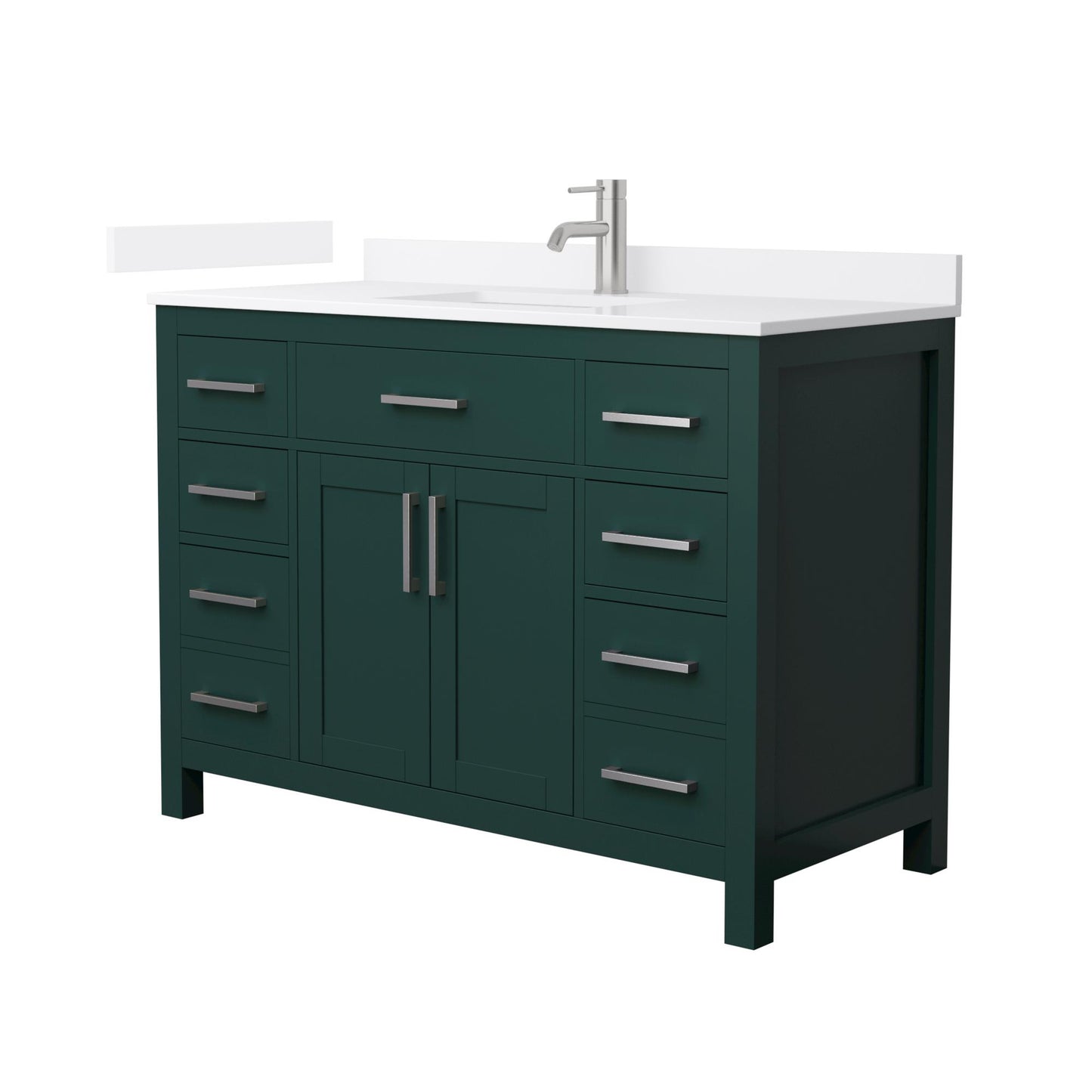 Beckett Bathroom Vanity with Countertop 48 inch Single Sink Single hole Faucet Setup
