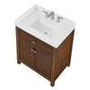 Custom image for Dark Walnut with Brushed Nickel Trim / White Quartz / No Mirror