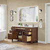 Custom image for Dark Walnut with Matte Black Trim / Carrara Cultured Marble / No Mirror