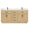 Custom image for Rift Oak with Matte Black Trim / White Cultured Marble / No Mirror