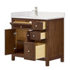 Custom image for Dark Walnut with Brushed Nickel Trim / White Cultured Marble / No Mirror