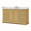 Custom image for Honey Oak with Polished Chrome Trim / White Quartz / No Mirror