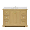 Custom image for Honey Oak with Polished Chrome Trim / Carrara Cultured Marble / No Mirror