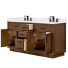 Custom image for Dark Oak with Matte Black Trim / White Quartz / No Mirror