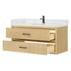 Custom image for Scandinavian Oak with Matte Black Trim / White Quartz / No Mirror