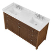 Custom image for Dark Walnut with Brushed Nickel Trim / Carrara Cultured Marble / No Mirror