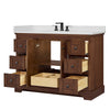 Custom image for Dark Walnut with Matte Black Trim / White Quartz / No Mirror