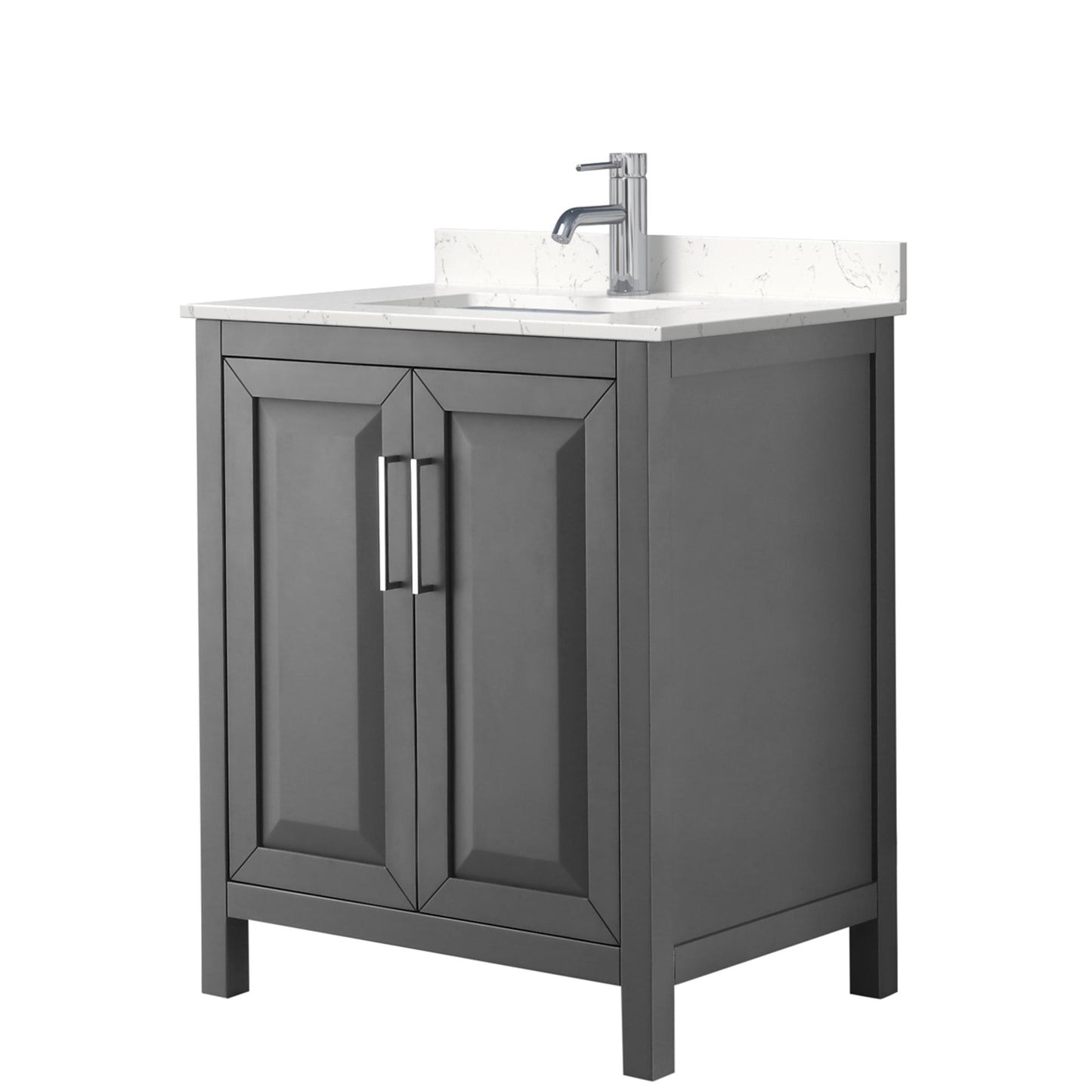 Daria Bathroom Vanity with Countertop 30 inch Single Sink Single hole Faucet Setup