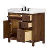 Custom image for Dark Walnut with Matte Black Trim / White Cultured Marble / No Mirror