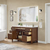 Custom image for Dark Walnut with Brushed Nickel Trim / White Cultured Marble / No Mirror